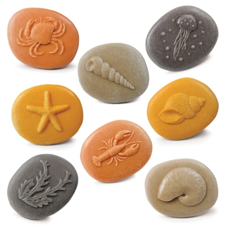 Seashore sensory play stones