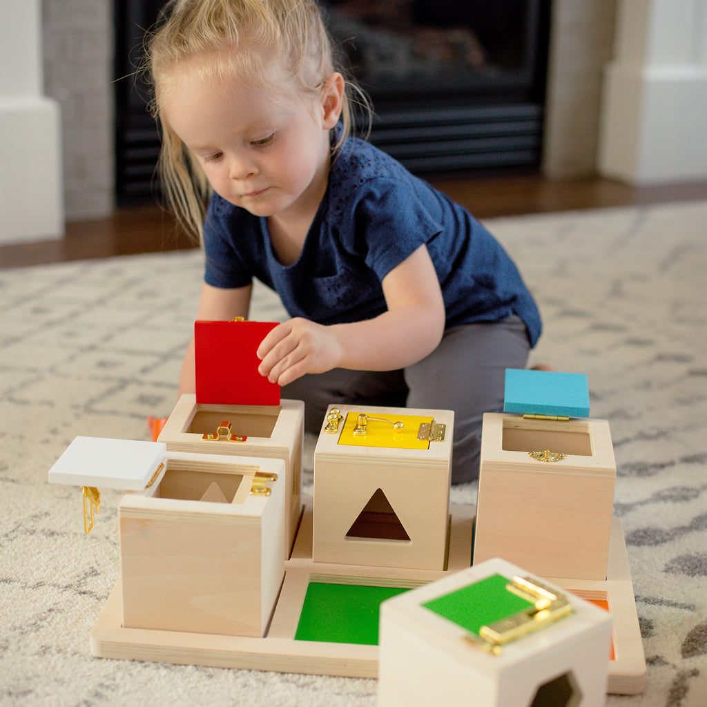 Peekaboo Lock Boxes Set of 6 - NEW
