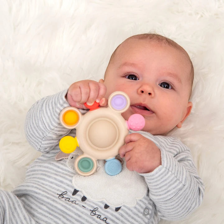 Silisoft pop teether and sensory seeker