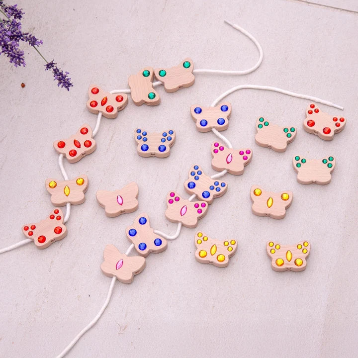 Wooden gem butterfly threading - great starter threading