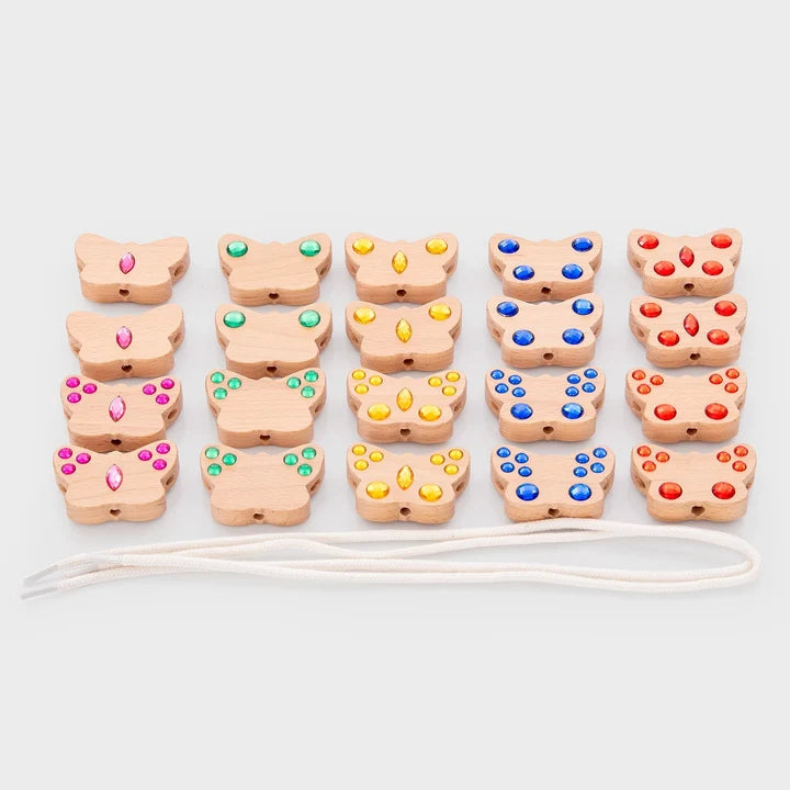 Wooden gem butterfly threading - great starter threading