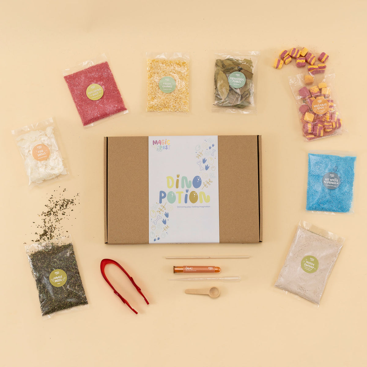 Dino potion kit for sensory play